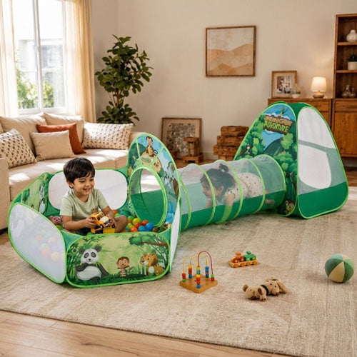 JUNGLE ADVENTURE 3-IN-1 PLAY TENT SET